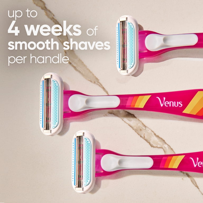 Venus Summer Surf Smooth & Scented Handle Disposable Razors, 3