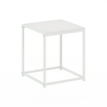 Furinno Camnus Modern Living End Table, Solid White/White