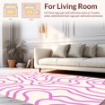 thumbnail image 2 of ODIKA 8' x 10' Machine Washable Non-Slip Area Rug, Contemporary Wavy-Lines High Traffic Rug, Pink, 360833, 2 of 7