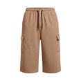 thumbnail image 4 of Mens Athletic Capris Pants Multi-Pockets Drawstring Elastic Waist Casual Workout Sports Shorts Fathers Gift, 4 of 7