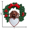 thumbnail image 6 of Ornaments by Elves Personalized Dachshund Christmas Wreath Ornament 2024 Dog Decoration .25lbs, 6 of 10