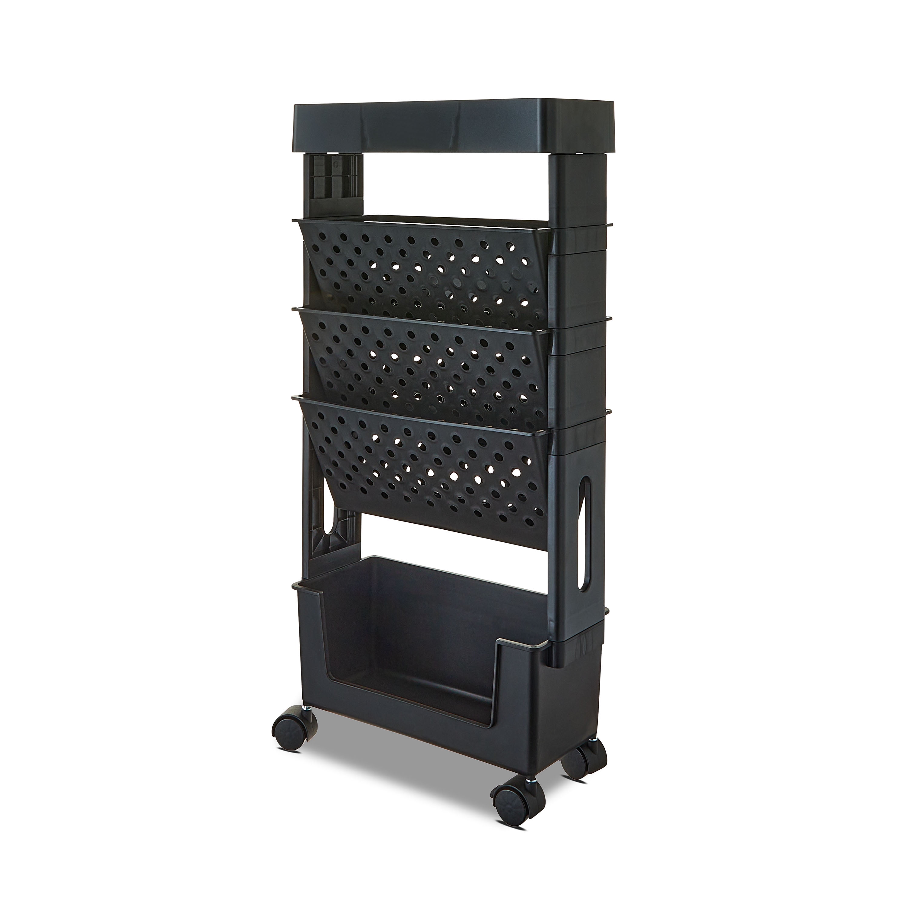 (2 pack) Pen+Gear Tiered Organizing Cart, Black