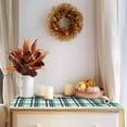 thumbnail image 2 of Black Green Grey Plaid Table Runner-Cotton Linen- 108 Inch Holiday Dresser Scarves, Simple Check Stripes Lines Country Tablerunner for Kitchen Coffee/Dining Living Room Dinner Scarf Décor 13x108, 2 of 7