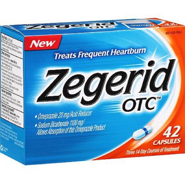 Zegerid OTC Antacid 1100 mg / 20 mg Strength Capsule 42 per Box