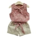 thumbnail image 2 of Jumpingount Conjunto de 2 piezas para niños, chaleco para bebé, pantalones cortos, ropa para niños, ropa de verano para niñas conjuntos de ropa Rosado rojo 110cm, 2 of 6