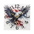 thumbnail image 5 of Eagle Blood Wall Clock Square Silent Non Ticking Battery Operated Clock for Home Bathroom Kitchen Bedroom Living Room, 5 of 8