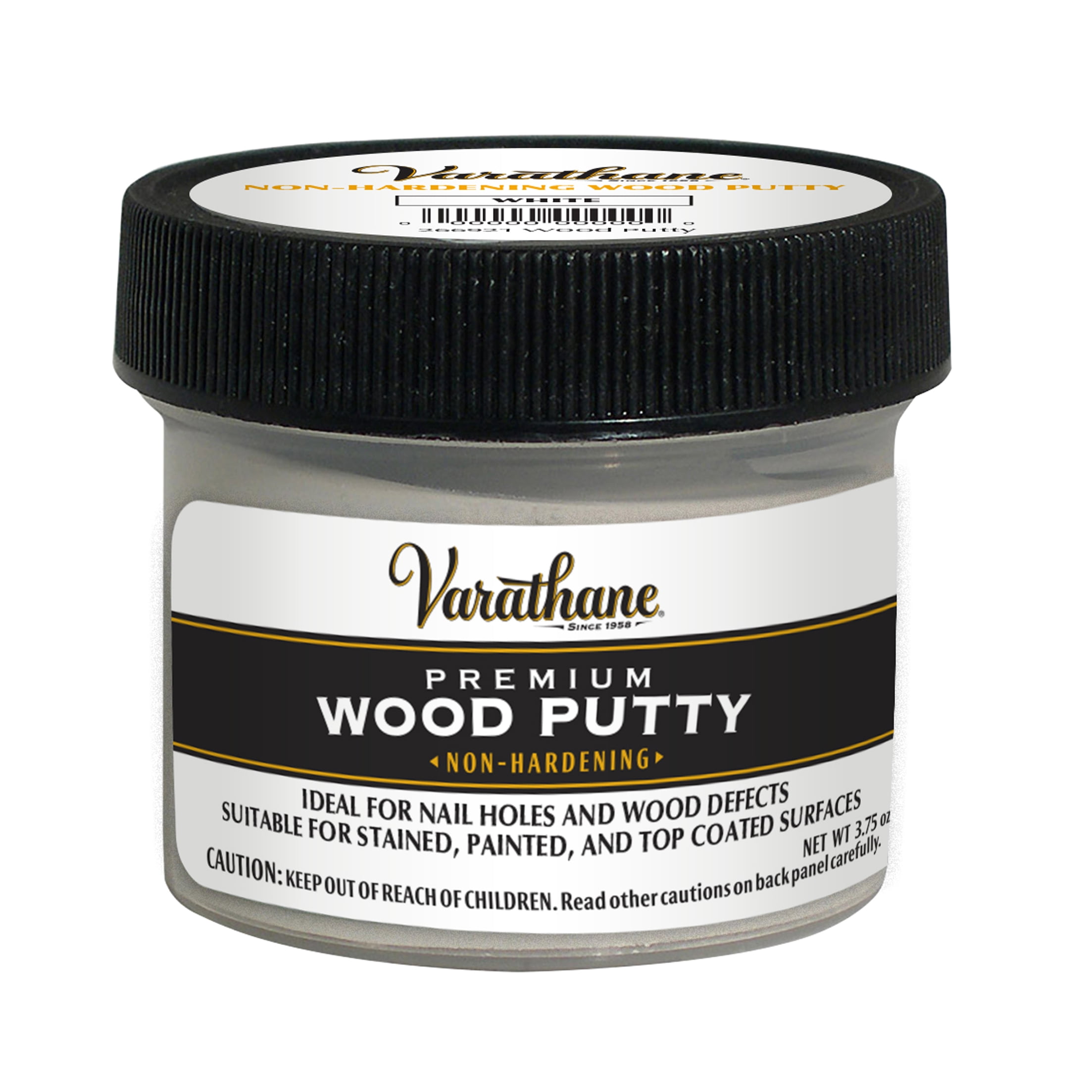6 Pack, White, Varathane Premium Wood Putty-266921, 3.75 oz Jar