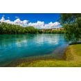 thumbnail image 2 of Bishop, Russ 32x23 Black Ornate Wood Framed with Double Matting Museum Art Print Titled - River view from the Upper Clutha River Track-Central Otago-South Island-New Zealand, 2 of 4