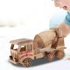thumbnail image 3 of Modelo de coche de juguete, mezclador de hormigón de madera para niños, vehículos de ingeniería de madera, juguete para niños, eficiencia óptima, 3 of 9