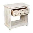 thumbnail image 3 of Manny 1-Drawer Solid Wood Nightstand in a Distressed White Finish, 3 of 3