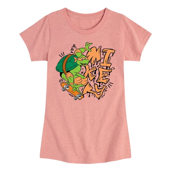 Teenage Mutant Ninja Turtles  - Mikey  - Toddler & Youth Girls Short Sleeve Graphic T-Shirt