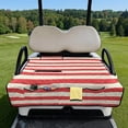 thumbnail image 2 of Pzuqiu Golf Cart Seat Towel Blanket Covers, Compatible with Outdoor, Suitable for Club Car Breathable, Striped Pattern Design, 2 of 7