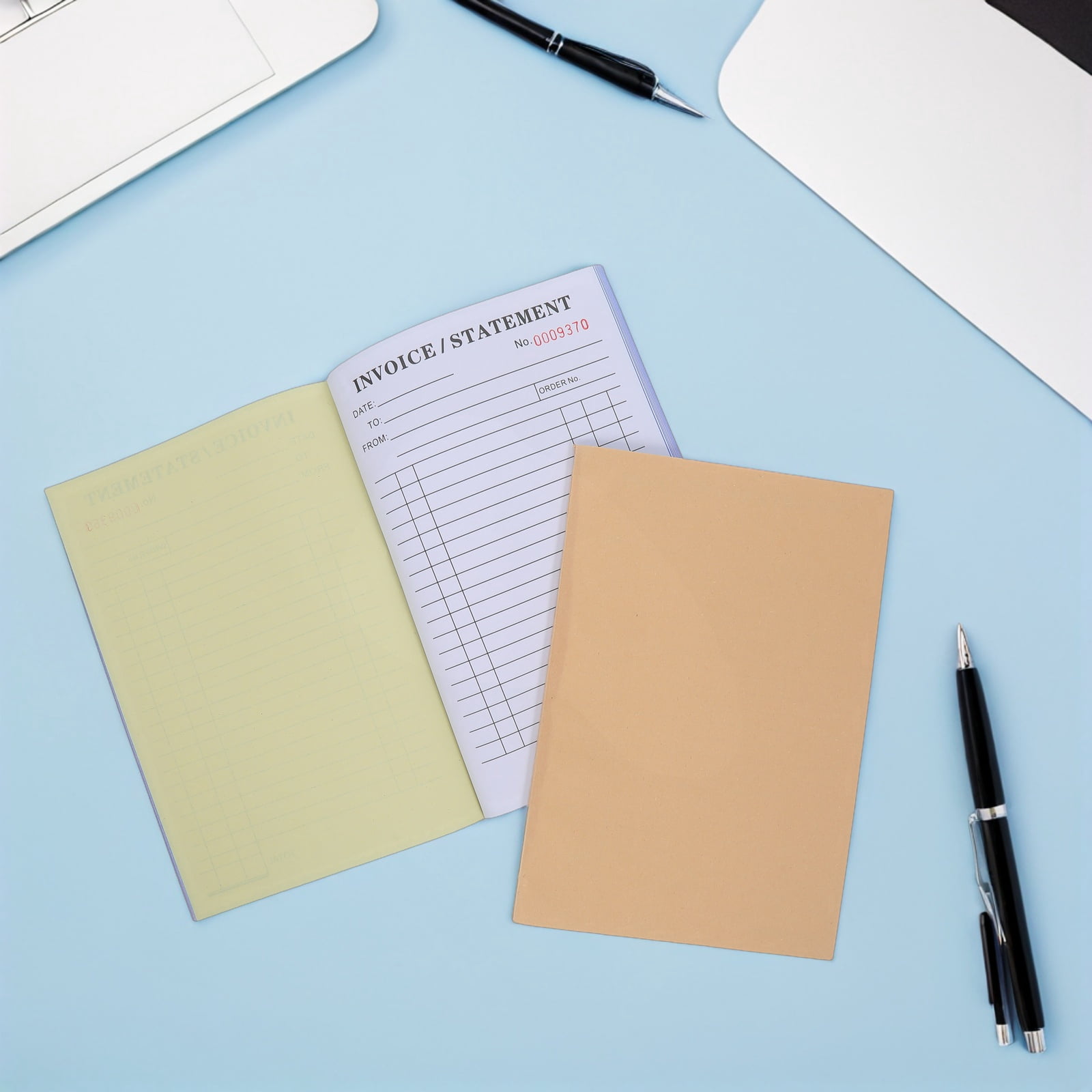 ETHZZLE 2-Pack Contractor Invoice Booklets for Work Orders, Purchase Orders, and Receipts - Paper Pad for Business Use