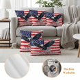 thumbnail image 6 of American Flag Bald Eagle Pillow Covers 2 Pack Independence Day Pillowcase Waterproof Outdoor Throw Pillow Cover for Patio Garden Square Cushion 16”x16”, 6 of 9