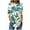Sky Blue Plus Size Blouse for Women_x, variant on CYMMPU Floral Pattern 3/4 Sleeve Tunic Tops Loose Fit Spring Tops Blouses for Women Dressy Casual Summer Trendy Shirts Crew Neck Empire Waist A Line T-Shirts S