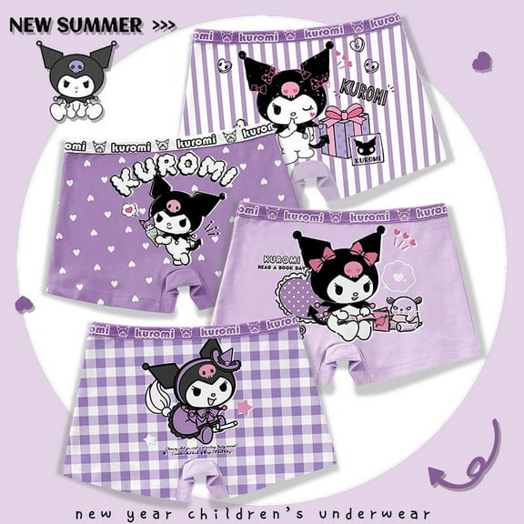 4 Pack Little Girls Cotton Underwear Toddler Cartoon Boyshort Panties