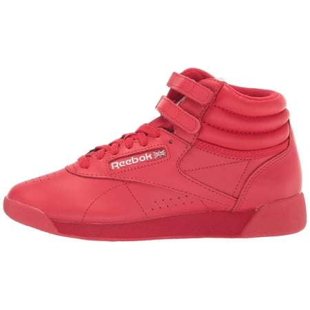 Reebok Women's Freestyle Hi High Top Sneaker, Vector Red/White, 9.5