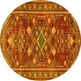 thumbnail image 1 of Ahgly Company Machine Washable Indoor Round Persian Yellow Traditional Area Rugs, 8' Round, 1 of 4