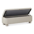 thumbnail image 4 of Moe's Home Collection Ichigo Storage Bench in Light Gray Fabric, 4 of 9