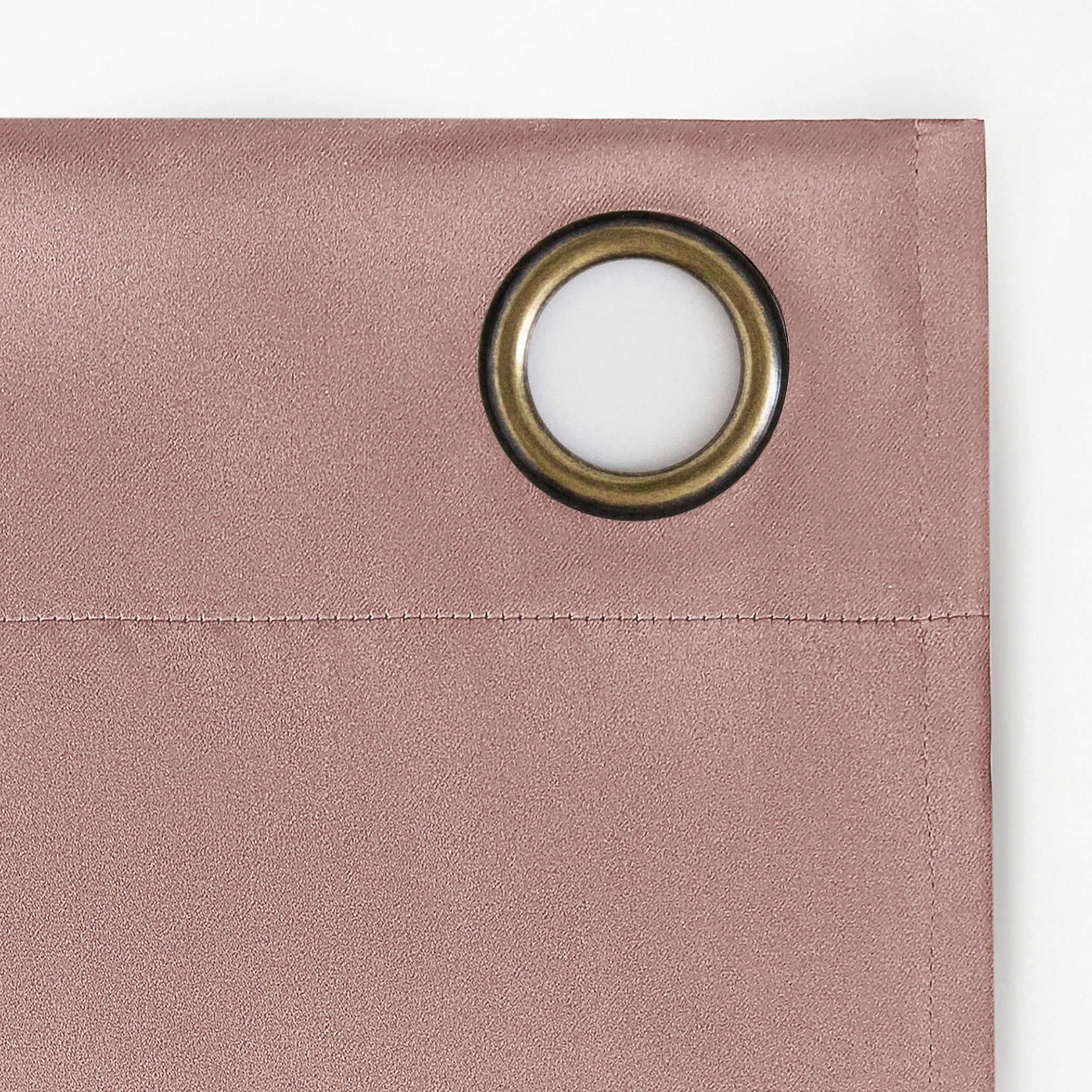 Sun Zero Graham 2-pack Magnetic Closure 100% Blackout Grommet Curtain Panel Pair, 40"W x 84"L, Mauve