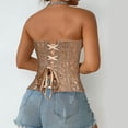 thumbnail image 3 of Lace-Up Corset Top Sleeveless for Women: Boned Bustier for Waist Training, Cosplay Costumes and Lingerie Wear, 3 of 6