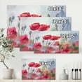 thumbnail image 4 of Designart ' Blossoming Red Poppies In The Meadow ' Traditional Canvas Wall Art Print, 4 of 4