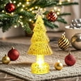 thumbnail image 6 of CuiLiyq Desktop Christmas Tree Decoration, 5.9 Inch Mini Glass Illuminated Christmas Tree, For Family Festivals Wedding and Party Desktop Decoration (Gold), 6 of 6
