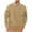 Khaki, variant on Generic Mens Solid Color Sweatshirt Casual Long Sleeve Zipper Pocket Athletic Cargo Pullover Crewneck Athletic Work Tops