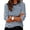 Blue, variant on BUIGTTKLOP 3/4 Length Sleeve Womens Tops Crewneck T Shirts Striped Loose Fitting Basic Tees Tops