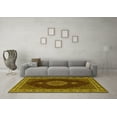 thumbnail image 3 of Ahgly Company Machine Washable Indoor Rectangle Medallion Yellow Traditional Area Rugs, 2' x 5', 3 of 4
