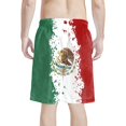 thumbnail image 2 of Binienty Men's Board Shorts Swim Trunks With Distressed Mexican Flag Pattern - Lightweight for Beach Vacations and Summer Surfing, 2 of 10
