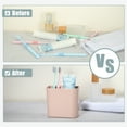 thumbnail image 7 of Unique Bargains Wall Mount Toothbrush Holder Stand for Bathroom Pink 4.65"x2.48"x4.25" Self Adhesive Tooth Brush Holder, 7 of 7