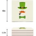 thumbnail image 3 of FMSHPON Happy St. Patrick's Day Set of 4 Coaster for Drinks, Absorbent Ceramic Stone Coasters Cup Mat with Cork Base for Home Kitchen Room Coffee Table Bar Decor, 3 of 4