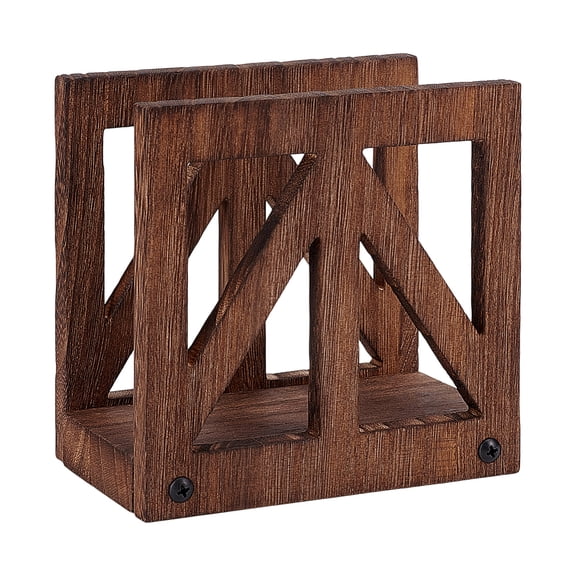 Wooden Napkin Holder for Table Rustic Napkin Dispenser Modern Wooden Napkins Holders for Kitchen Dining Counter Tops Decor (5.51" x 3.54" x 5.51")