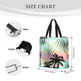 thumbnail image 5 of Sigee Tropical Summer Palm Print Large Capacity Zippered Tote Bag - Durable, Stylish and Versatile for Everyday Use, 5 of 9