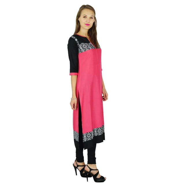 Phagun Kurta Bollywood de Designer Indienne pour Femmes Kurti Ethnique Tunique en Coton Robe