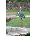 thumbnail image 5 of Teresa's Collections 33.86 inches Blue Heron Garden Statue Sculpture, Metal Yard Art Large Bird Garden Decoration for Patio Pool Lawn Outdoor Party Decor, Gifts for Mom, 5 of 10