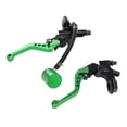 thumbnail image 2 of Motorcycle Lever, 1 Pair Aluminium Alloy Rustproof Nonfading Strong Brake   Lever Comfortable Feel  For 22mm/0.87in Handlebar Green, 2 of 8