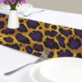 thumbnail image 4 of Yayeee Table Runner 70 inches Long for Home Kitchen Rectangle Dining Table Holiday Party Decoration, Purple Leopard Pattern, 4 of 7
