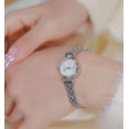 thumbnail image 5 of Petite Womens Round Simple Wrist Watch Fashion Dress Diamond Female Watches for Ladies Analog Quartz Stainless Steel Waterproof Watch, 5 of 7