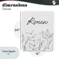 thumbnail image 4 of Stupell Industries Contemporary Renew with Leaf Outlines Canvas Art, 16 x 20, by Lettered and Lined, 4 of 8