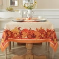thumbnail image 3 of Harvest Tablecloth Rectangle 60 x 84 Inch Pumpkin Tablecloths with Maple Leave Pattern Spillproof Anti-Wrinkle Durable Polyester Table Cover for Fall Thanksgiving Party Tabletop, 3 of 6