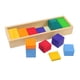thumbnail image 2 of Bloques de madera arcoíris apilables para construir, juguetes sensoriales de aprendizaje temprano para cumpleaños 14 piezas irregular, 2 of 9
