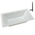 thumbnail image 5 of Streamline N-4140-715-WH 66 in. x 34 in. Acrylic Soaking Drop-In Bathtub in Glossy White, With External Drain in Glossy White, 5 of 12