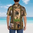 thumbnail image 7 of Sharpei Men'S 3d Print Casual Button Down Shirts, Novelty Hawaiian Short Sleeves 2xl, 7 of 7