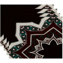 Simply Daisy 18" x 14" Rising Star Geometric Print Placemats, Set of 4
