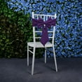 thumbnail image 6 of Ties-free Elastic Chair Back Bow Decoration - Thickened Fabric Flower Decor for Hotel Banquets, Weddings, Parties, Easy-to-install Chair Cover Accent to Elevate Event Decor, 9.84*17.72in, Purple, 6 of 6