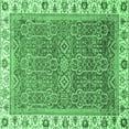 thumbnail image 1 of Ahgly Company Indoor Square Abstract Emerald Green Modern Area Rugs, 8' Square, 1 of 4
