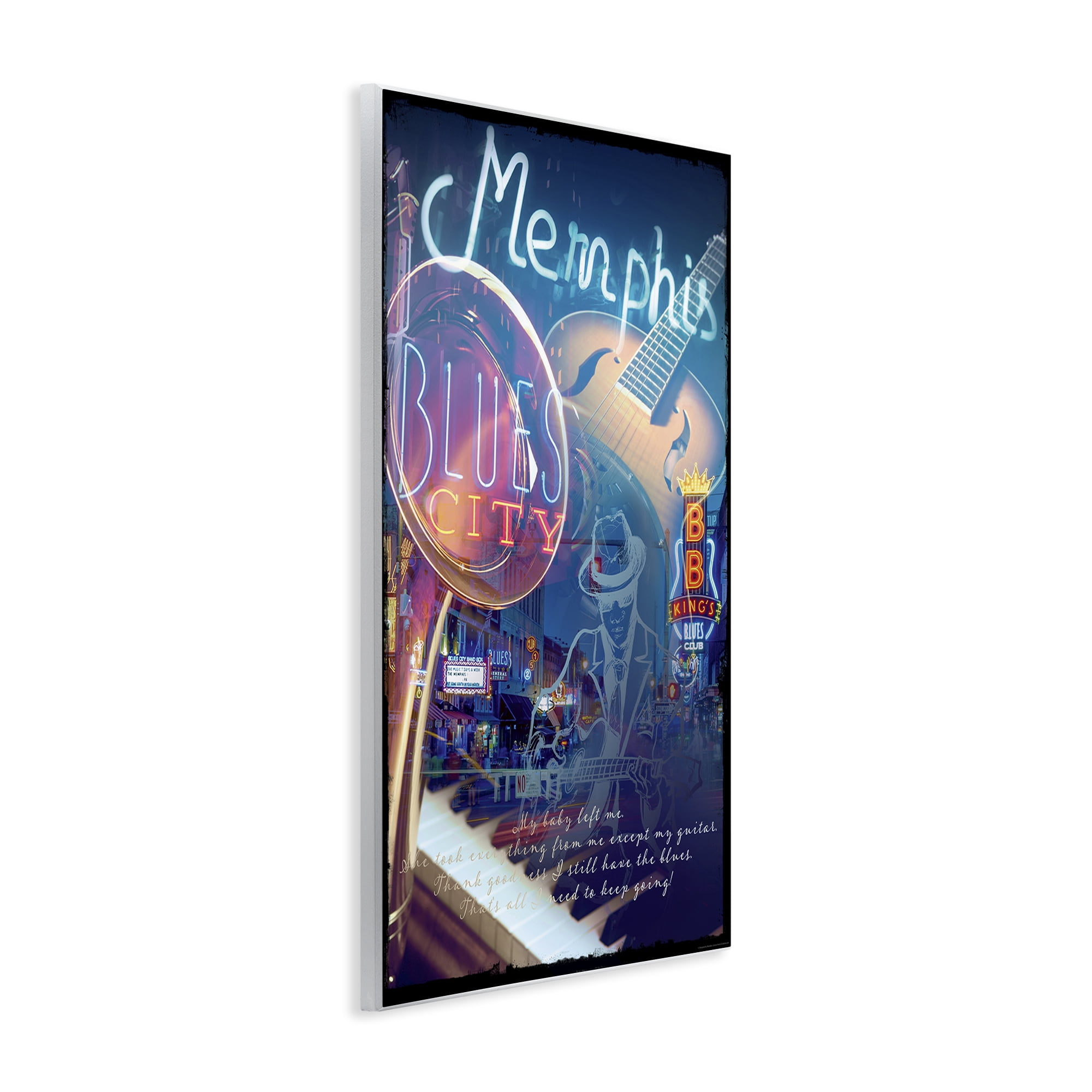 Stupell Industries Memphis Blues City Cities & Countries Painting Unframed Art Print Wall Art, 10 x 15
