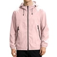 thumbnail image 2 of BRANROY Men's Sun Hoodie UPF 50 - Lightweight Hooded Skin Shirt with UV Protection, Breathable Fabric for Hiking, Camping, Casual Wear, and Outdoor Sports,Pink 3XL, 2 of 9